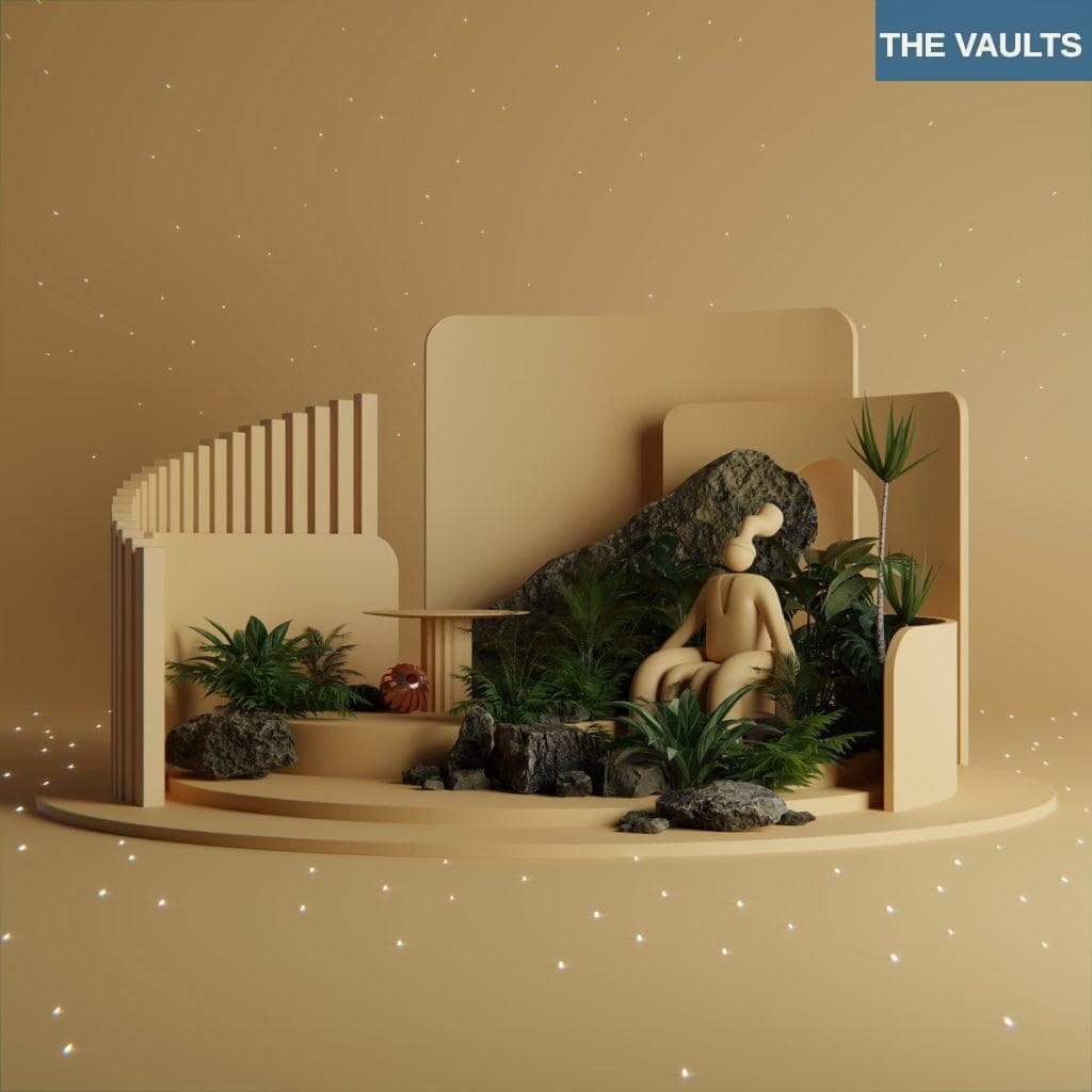 a room with a white wall and a white shelf with plants