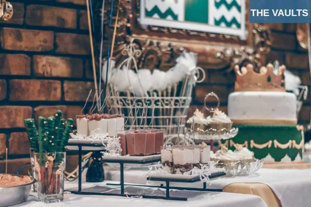 assorted desserts on top of table
